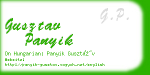 gusztav panyik business card